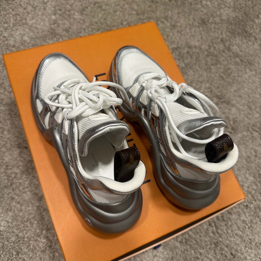 Louis Vuitton Silver Archlight Trainer Women's Sneakers - Picture 2 of 7